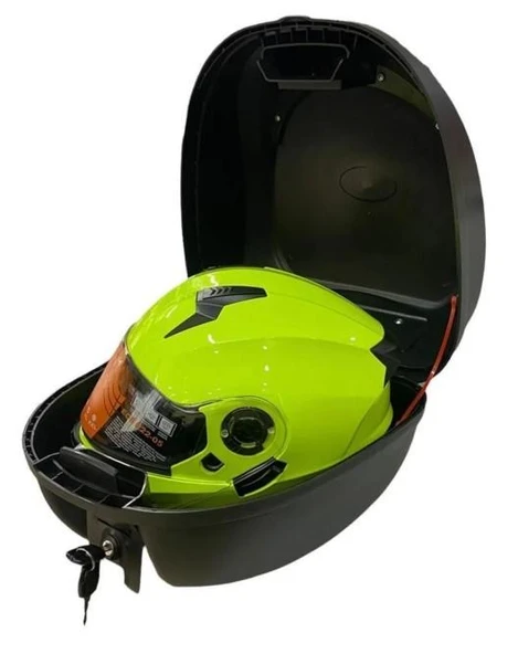 GAFF G32 Carbon Tasarımlı Motosiklet Arka Çanta 32 Litre Sırt Dayamalı Port Bagaj Kilitli Siyah - 3
