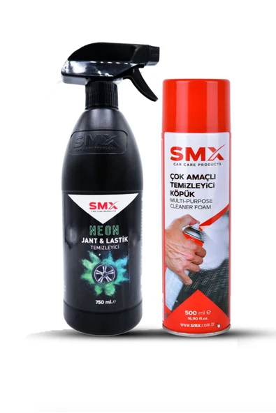 SMX Çok Amaçlı Temizleyici Köpük Sprey 500 ml Neon Jant Temizleyici 750 ml ürün görseli 1