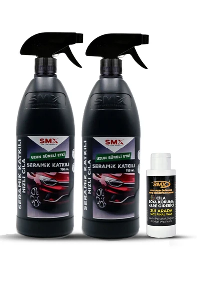 SMX Seramik Katkılı Hızlı Ve Pratik Cila 2 Adet - 3'ü 1 Arada (CİLA-BOYA KORUMA-HARE GİDERİCİ) ürün görseli 1