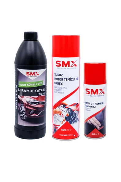 SMX Susuz Motor Temizleme Spreyi / Emniyet Kemeri Yağlayıcı / Seramik Cila / Hızlı Cila / Pratik Cila ürün görseli 1
