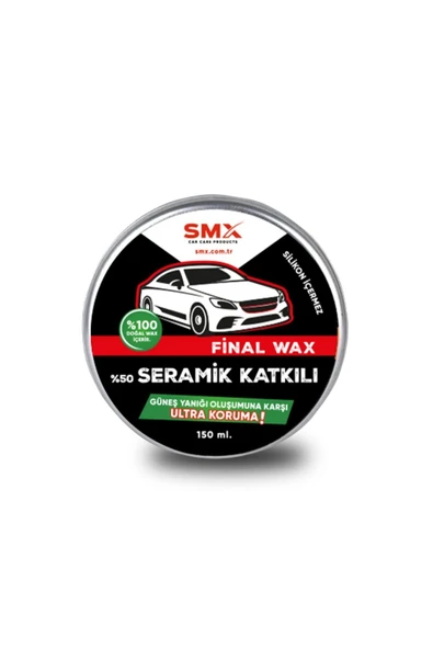 SMX Final Wax 150 ml 3'ü 1 Arada Cila-boya Koruma-hare Giderici 100 ml Hediye Takoz Cila Süngeri - 2