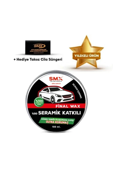 SMX Final Wax 150 ML + Hediye Takoz Cila Süngeri