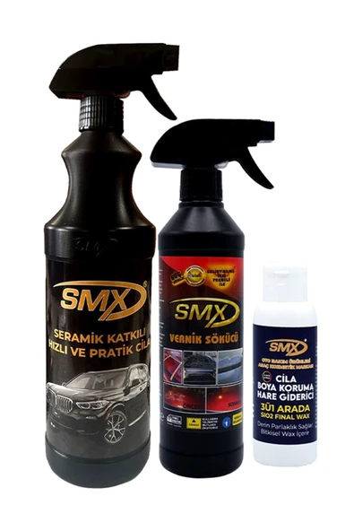 SMX Seramik Katkılı Hızlı Ve Pratik Cila + Vernik Sökücü + Cila - Boya Koruma - Hare Giderici 3'ü B ürün görseli 1