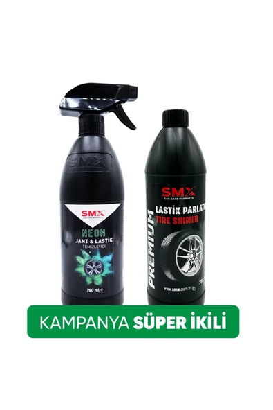SMX Neon Jant & Lastik Temizleyici 750 Ml. Lastik Parlatıcı 750 ml Lastik Süngeri