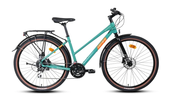 Carraro Sportive 725 HD Fren 16 Vites 27,5 Jant Şehir Bisikleti Deniz Mavi 48 Kadro