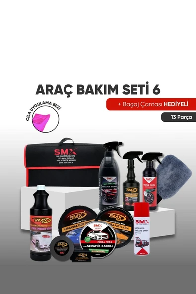 SMX Araç Bakım Seti 6 + Hediye Bagaj Çantası ürün görseli 1