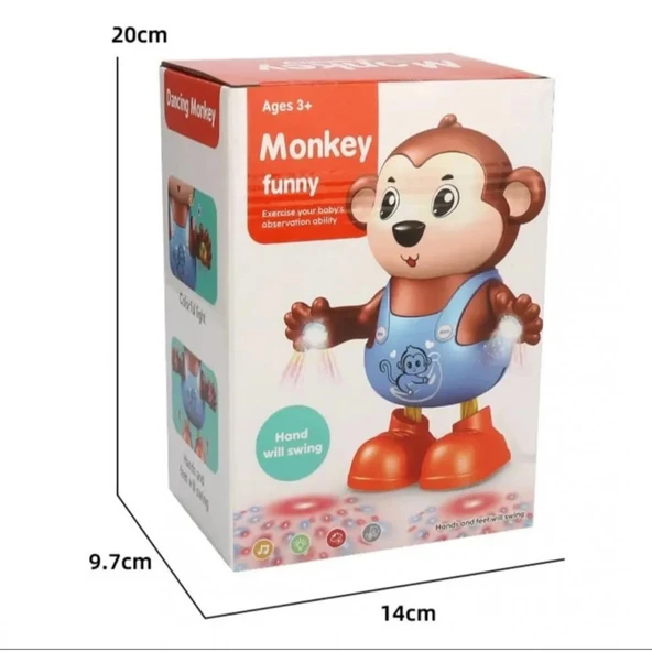 Can Ali Toys Kutuda Pilli ışıklı dans eden maymun