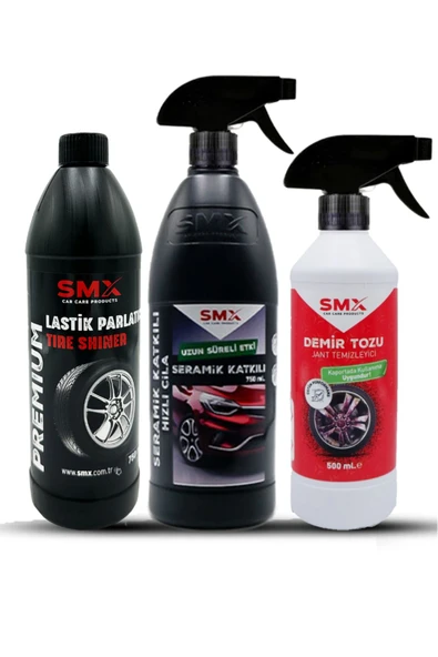 SMX Seramik Katkılı Hızlı Ve Pratik Cila Demir Tozu Jant Temizleyici Lastik Parlatma Spreyi