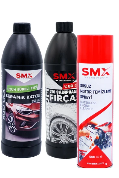 SMX Susuz Motor Temizleme Spreyi / Seramik Cila / Hızlı Cila / Pratik Cila / %40 Cilalı Oto Şampuan ürün görseli 1