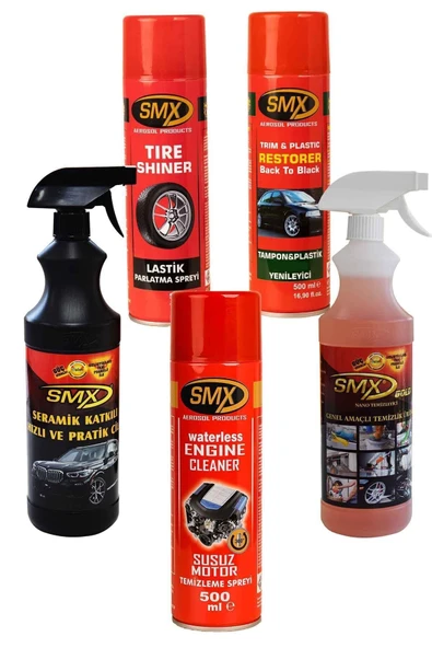 SMX Susuz Motor Temizleme Spreyi / Torpido Yenileyici / Plastik Yenileyici / Tampon Yenileyici / La ürün görseli 1