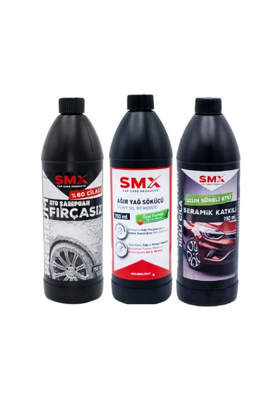 SMX Seramik Cila Hızlı Cila Pratik Cila Ağır Yağ Sökücü  %40 Cilalı Oto Şampuanı