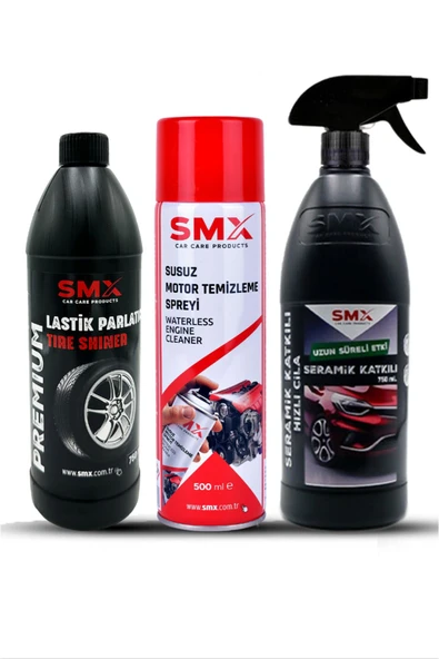 SMX Susuz Motor Temizleme Spreyi / Seramik Cila / Hızlı Cila / Pratik Cila / Lastik Parlatıcı ürün görseli 1
