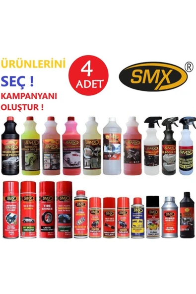 SMX Araç Bakım Seti - Kendi Setini Oluştur Kampanyası - 4 Adet Ürünü Kendin Belirle ürün görseli 1