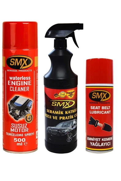 SMX Susuz Motor Temizleme Spreyi / Emniyet Kemeri Yağlayıcı / Seramik Cila / Hızlı Cila / Pratik Ci