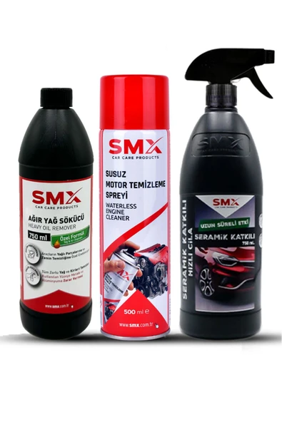 SMX Susuz Motor Temizleme Spreyi / Seramik Cila / Hızlı Cila / Pratik Cila / Ağır Yağ Sökücü