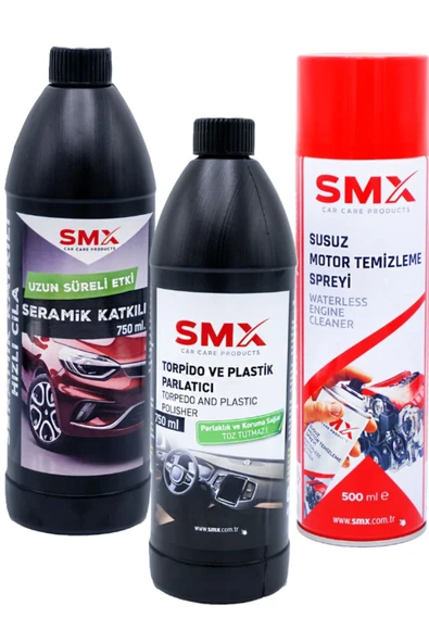 SMX Seramik Katkılı Hızlı Ve Pratik Cila / Torpido Ve Plastik Parlatıcı / Susuz Motor Temizleme Spreyi ürün görseli 1