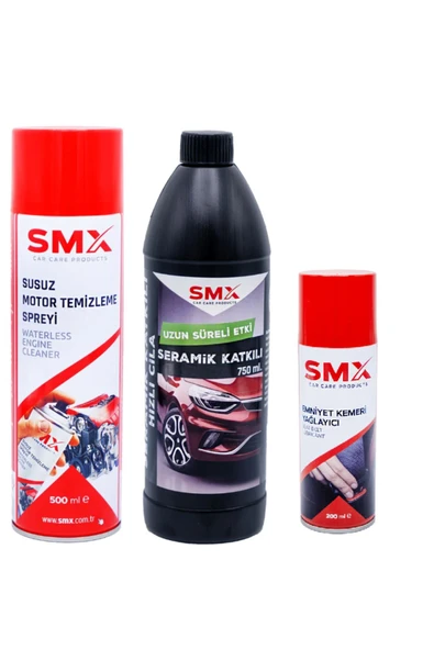 SMX Susuz Motor Temizleme Spreyi / Emniyet Kemeri Yağlayıcı / Seramik Cila / Hızlı Cila / Pratik Ci ürün görseli 1