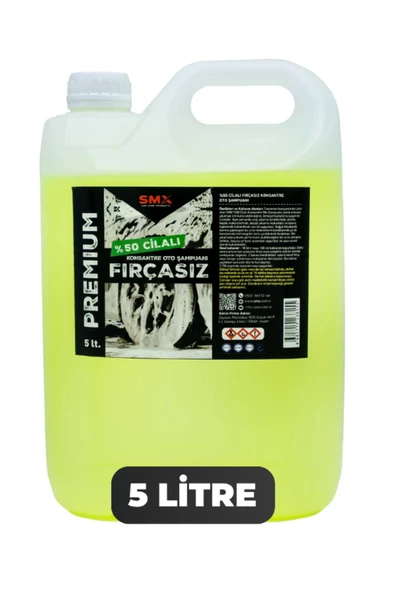 SMX Premium %50 Cilalı Fırçasız Oto Şampuanı 5 Lt.