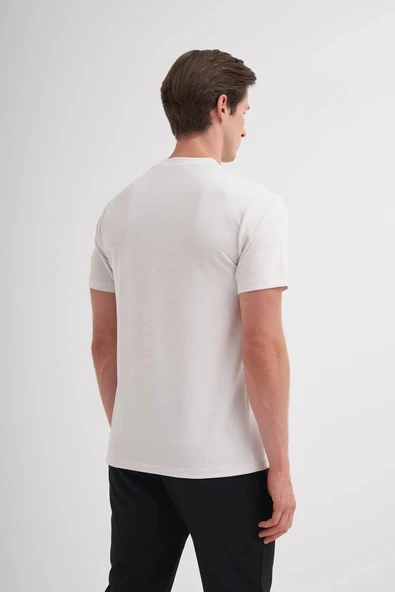 Cazador CAZ 4047 BIS YK T-SHIRT BEYAZ - Resim 2