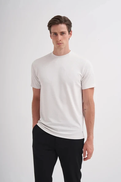 Cazador CAZ 4047 BIS YK T-SHIRT BEYAZ ürün görseli 1