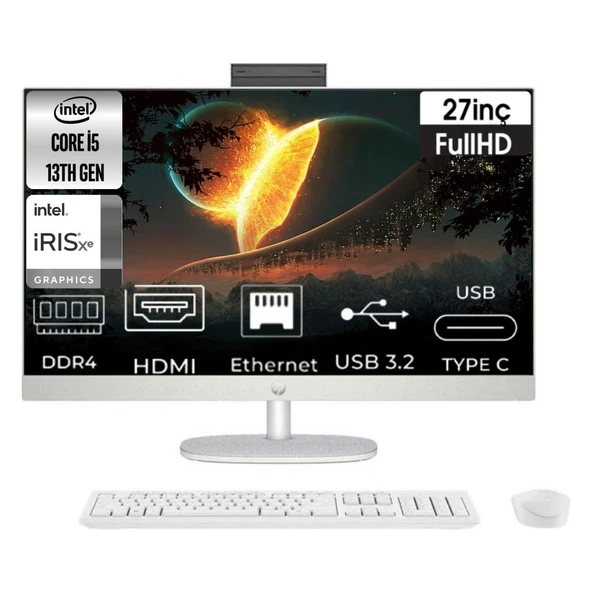 27-CR0007NT I5-1335U 898B7EA-K10 32GB 1tb Intel Iris Xe W11HOME 27" Fullhd All In One Bilgisayar - Resim 1