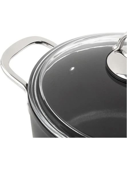 Nehir Galaxy Titanyum 26 cm Sığ Kısa Tencere Siyah - 2