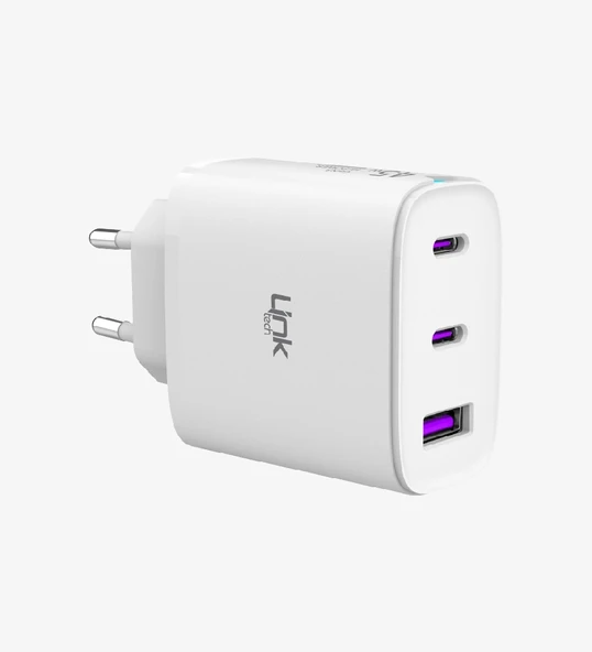 LİNKTECH 45w USB + USB-C (TYPE-C) Süper Hızlı Şarj Aleti Adaptörü Orjinal Muadil Ürün - 5