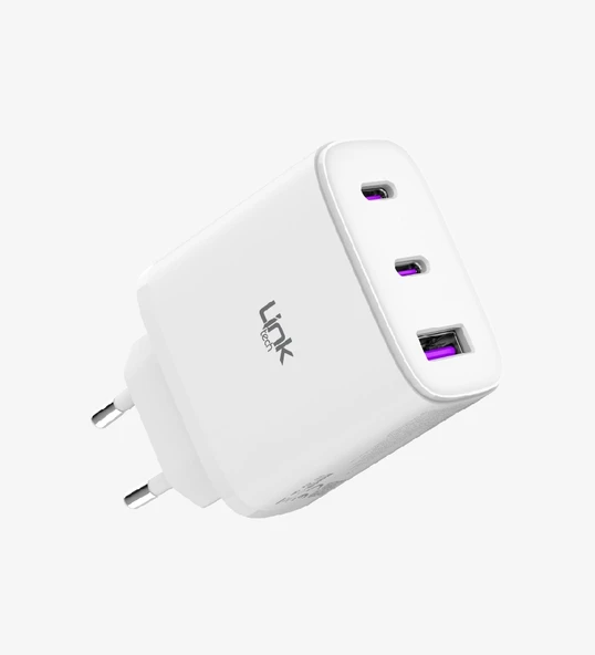 LİNKTECH 45w USB + USB-C (TYPE-C) Süper Hızlı Şarj Aleti Adaptörü Orjinal Muadil Ürün - 3