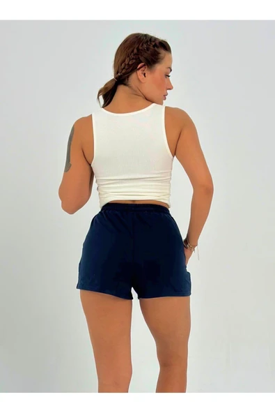 Kaşkorse Kumaş Geniş Askılı Crop Bluz - 6