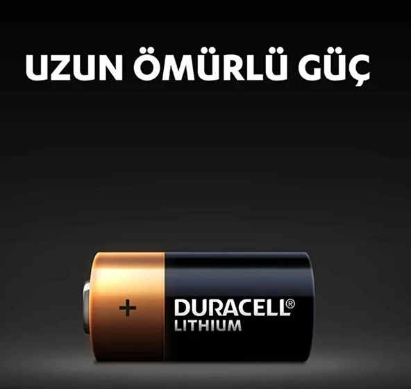 DURACELL CR2 3V Lithium Pil Alarm - Lazer Fotoğraf Makinesi vb Özel Cihazlar için Lityum Pil (2li Pkt.) - 2