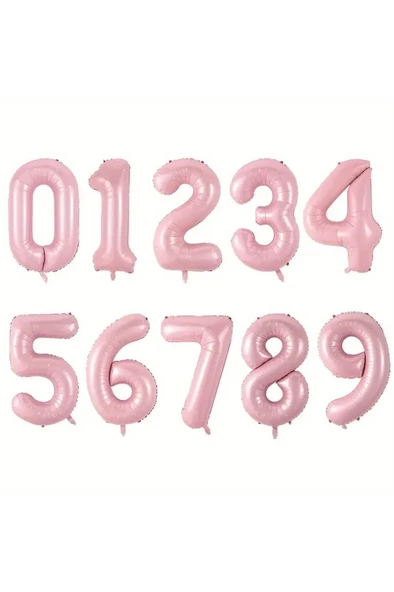 Beysüs Pembe 9 Rakam Folyo Balon 80 cm - 2