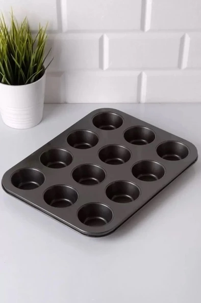 Kapris Teflon Muffin Kek Kalıbı 12li - 2