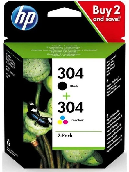 Hp 304 Siyah-Renkli Multi Paket Kartuş (Kutusuz)