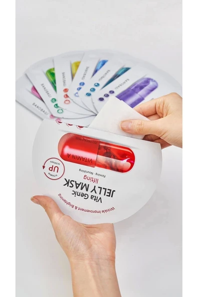 BANOBAGI Vita Genic Jelly Mask Lifting Dolgunlaştırıcı ve besleyici %100 pamuk maske - 5