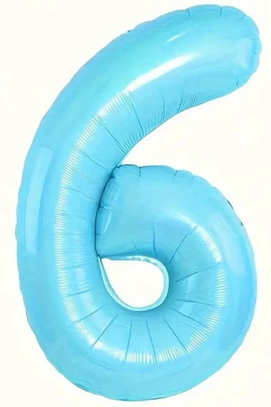 Beysüs Mavi 6 Rakam Folyo Balon 80 cm