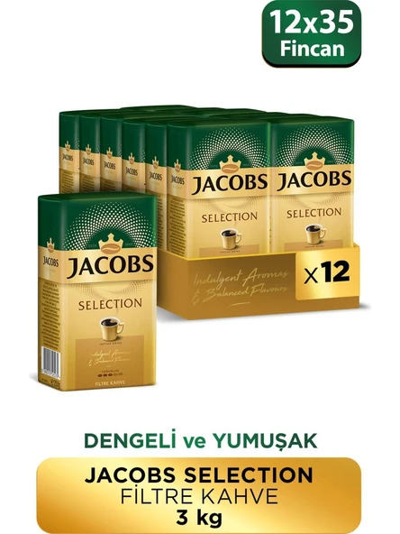 Jacobs Selection Filtre Kahve 250 gr x 12 Adet
