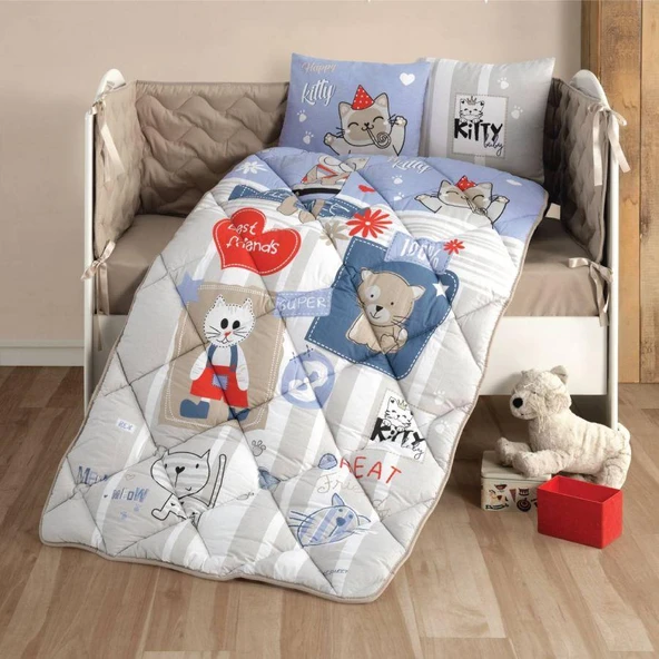 CLASY BEBEK UYKU SETİ KİTTY MAVİ - 2