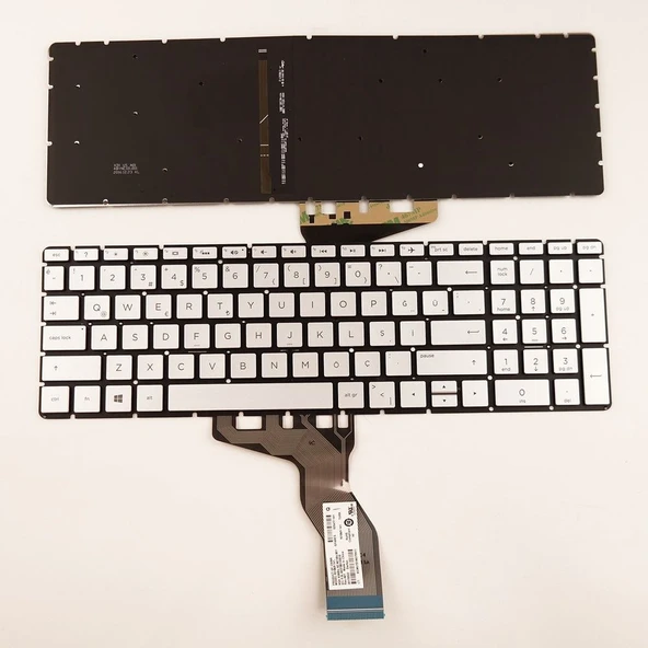 Hp Pavilion 15-ck004nt 2QH30EA Klavyesi (Silver, Gri TR) ışıklı