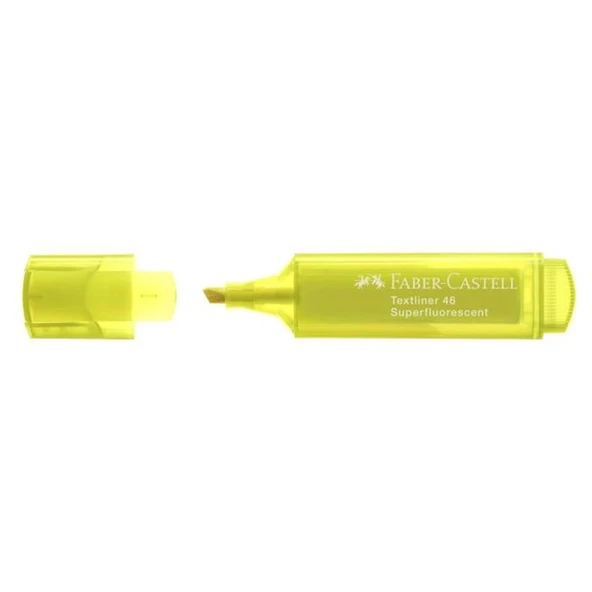 Faber Castell Fosforlu Kalem 1546 Şeffaf Gövde Sarı 5030154607000