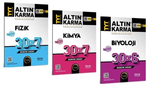 Altın Karma Yayınları TYT Fizik Kimya Biyoloji Denemeleri
