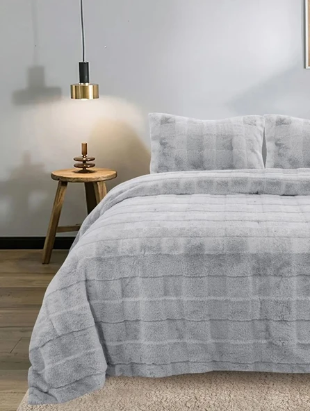 SONNİA ÇİFT KİŞİLİK YATAK ÖRTÜSÜ GRİ - Resim 8