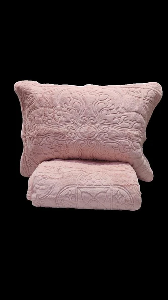 HANDY KÜRKLÜ ÇİFT KİŞİLİK YATAK ÖRTÜSÜ BUFALO PEMBE ürün görseli