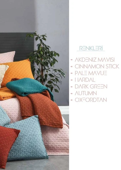CEYLİNE STONEWASHED YATAK ÖRTÜSÜ ÇK AMBİANCE PEMBE - Resim 4
