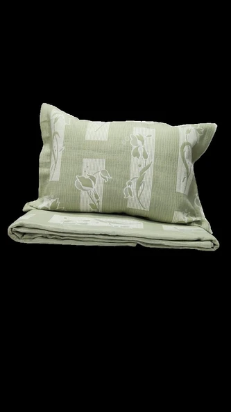 RÜYA ÇİFT KİŞİLİK PİKE YATAK ÖRTÜSÜ KARE MİNT - Resim 4