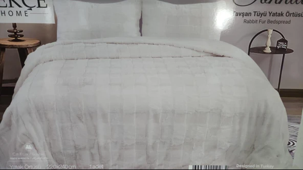 SONNİA ÇİFT KİŞİLİK YATAK ÖRTÜSÜ KREM - Resim 4