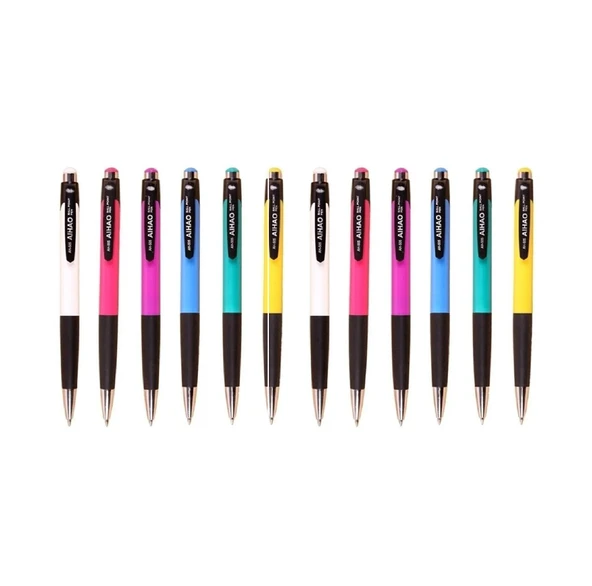 Aihao Automatic Ball Pen Tükenmez Kalem AH-505 12 Adet