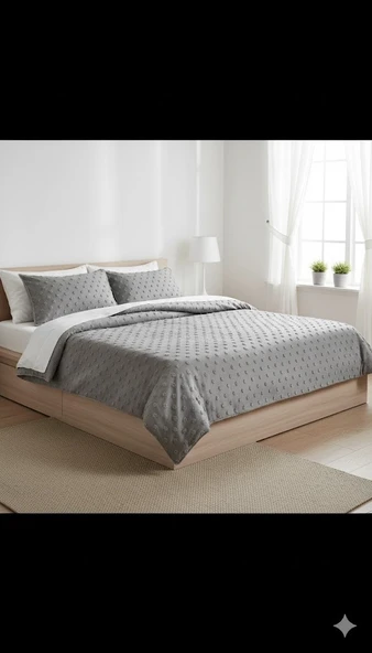 VNL BUTİK YATAK ÖRTÜSÜ ÇİFT KİŞİLİK MANCHESTER GRİ ürün görseli