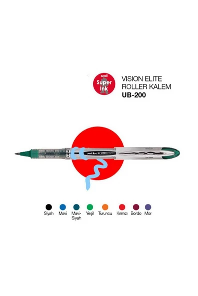 Uni Ub-200 Kırmızı 0.8 mm Roller Kalem - 3