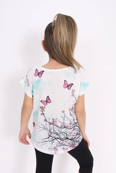 Toontoy Kız Çocuk Dijital Baskılı Tişört - 12