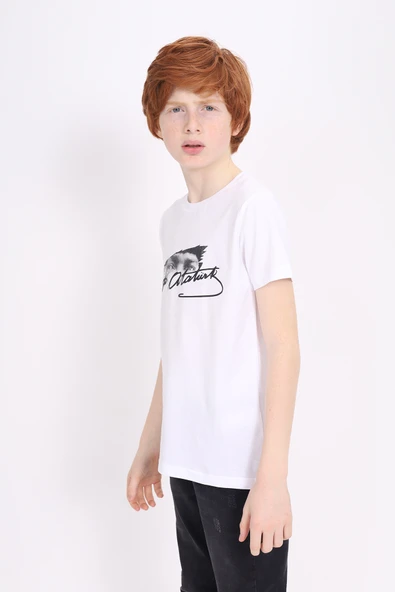 Toontoy Unisex Çocuk Atatürk Baskılı Tişört 23072 - 12